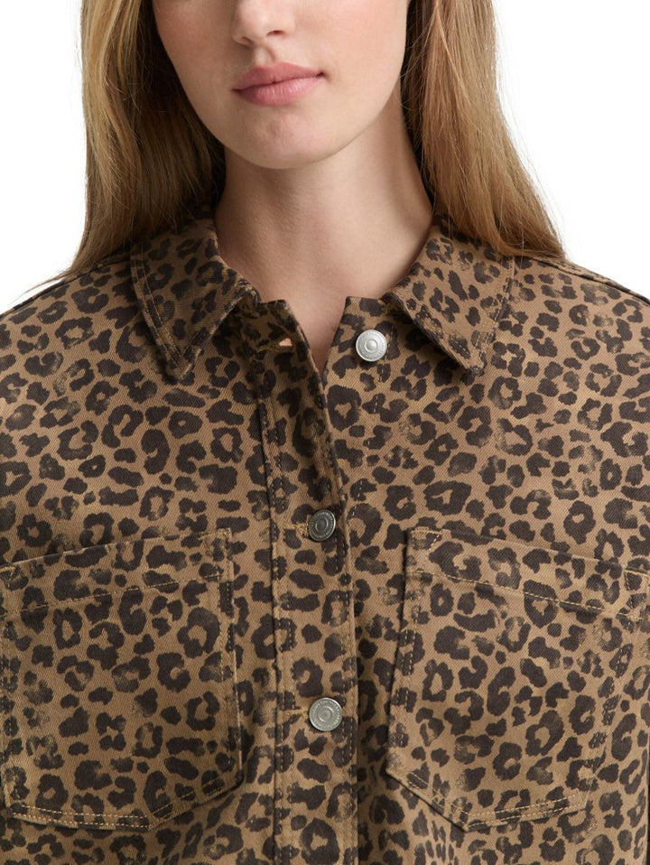 Overshirt mit Leo-Print