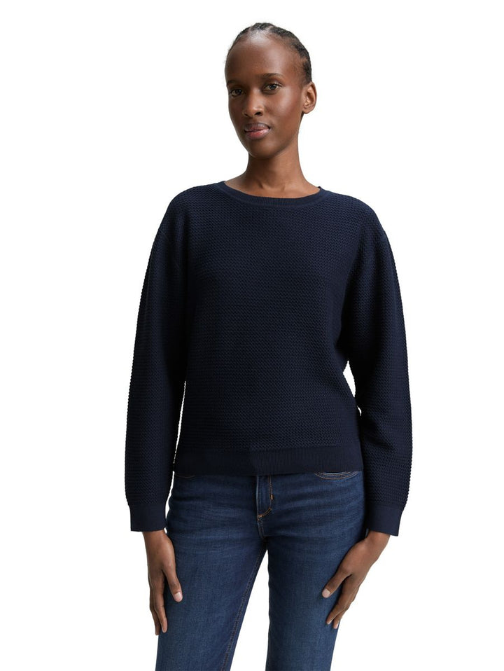 Strickpullover mit Rundhalsausschnitt