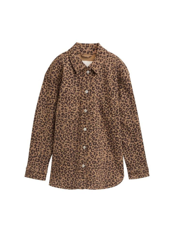 Overshirt mit Leo-Print