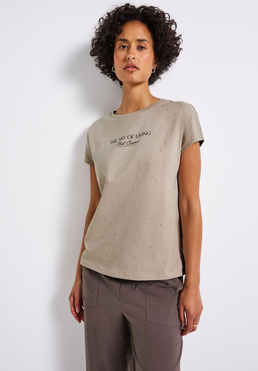 Shirt mit Schmucksteinen