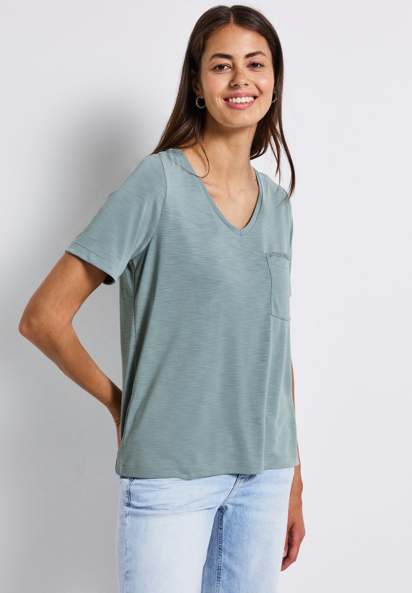 T-Shirt mit Schmuckdetail