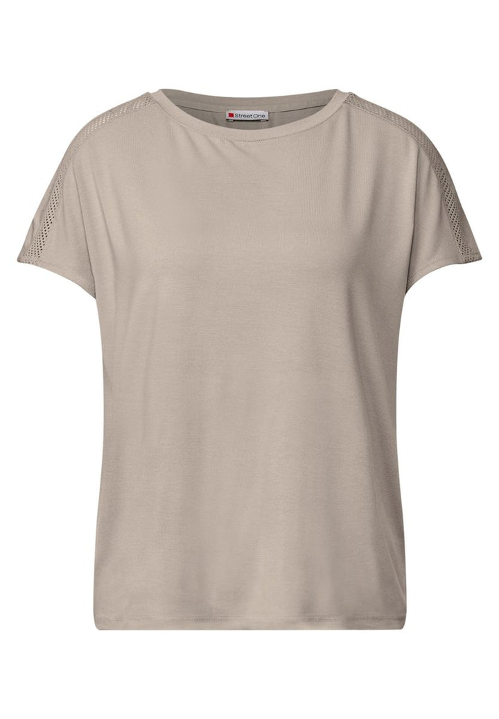 Jersey-Shirt mit Mesh-Detail