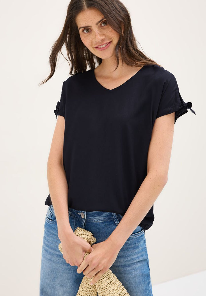 Blusenshirt in Unifarbe