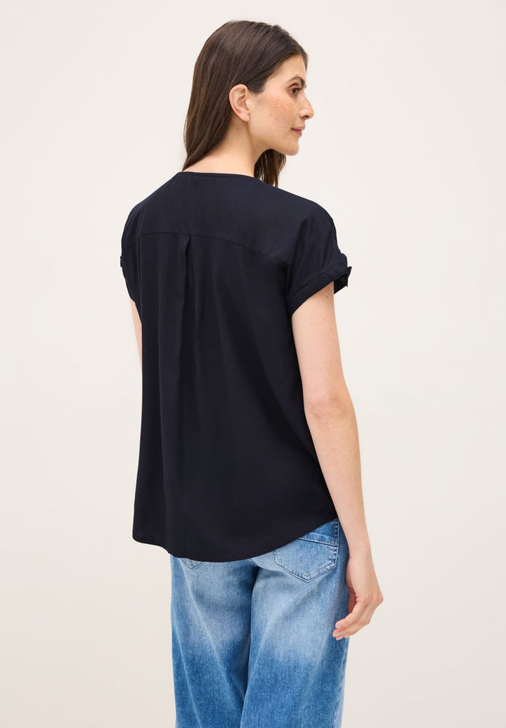 Blusenshirt in Unifarbe