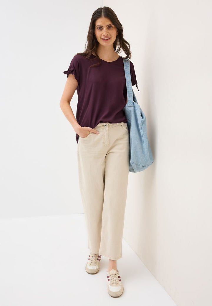 Blusenshirt in Unifarbe