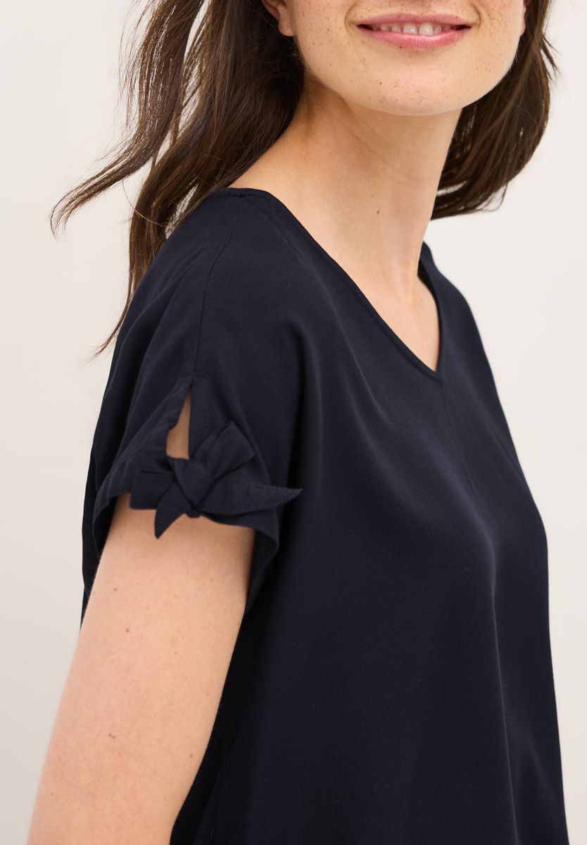 Blusenshirt in Unifarbe