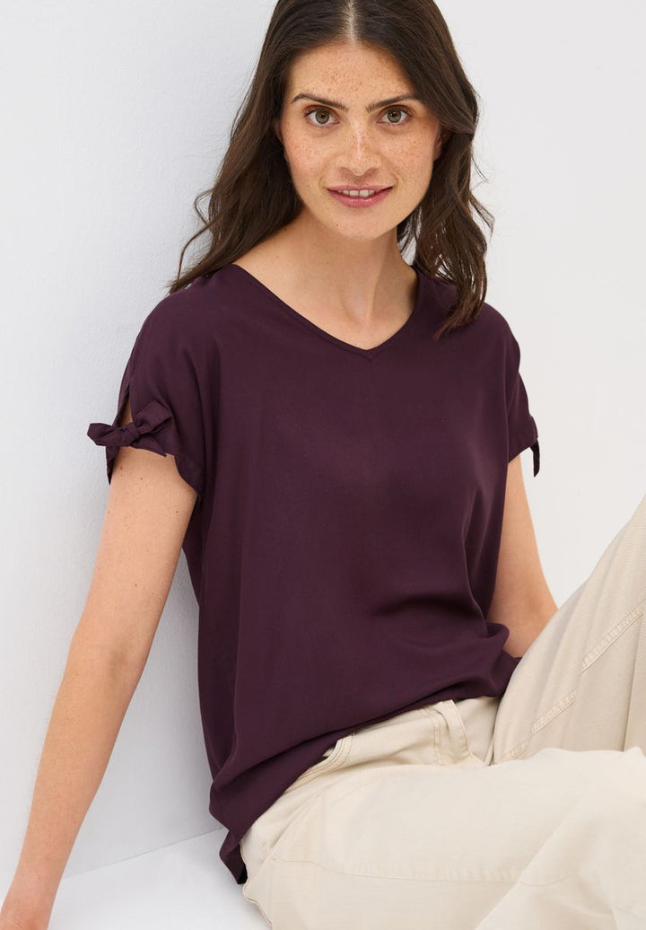 Blusenshirt in Unifarbe