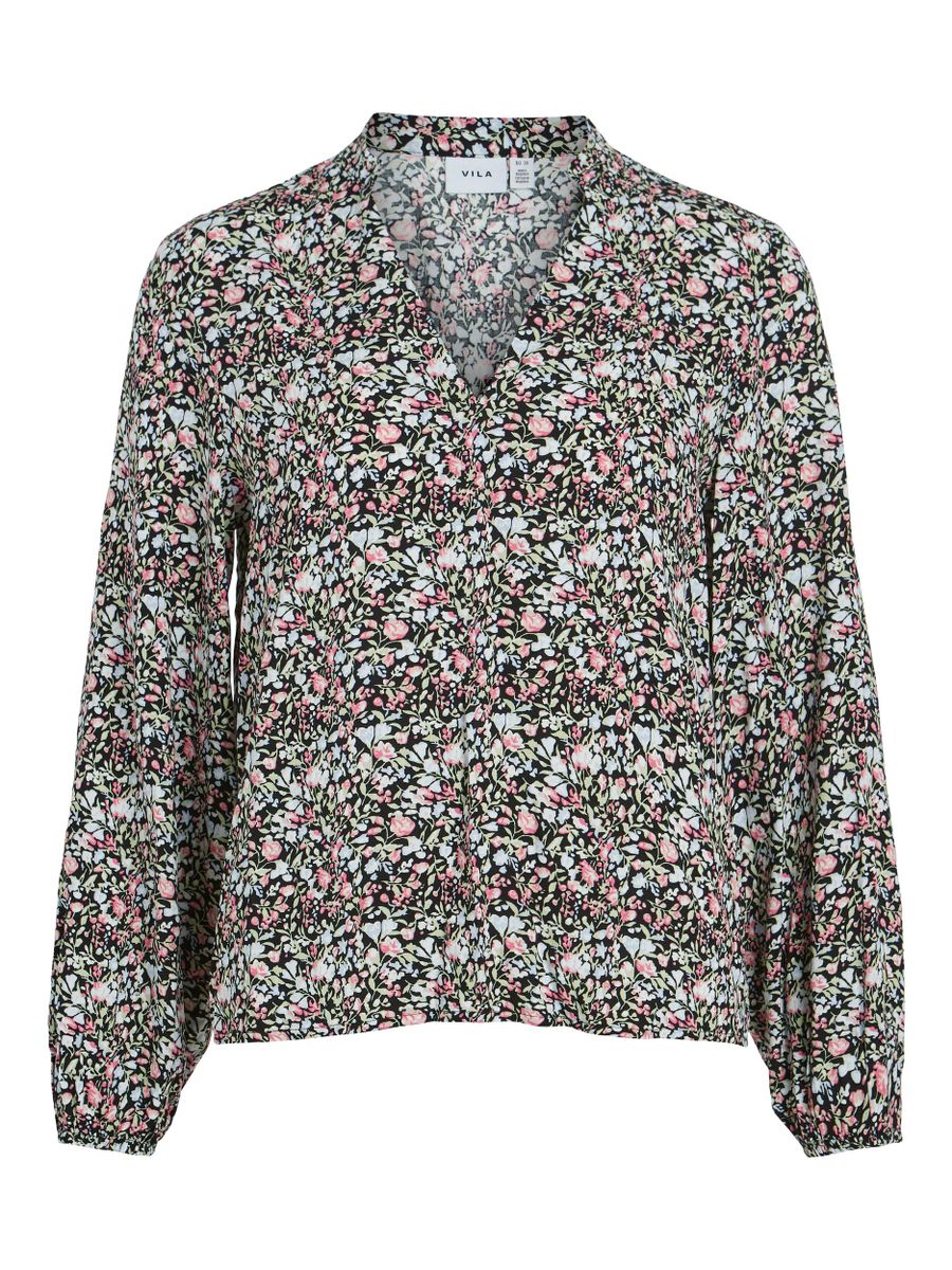 VITULLINA NIE V-NECK L/S TOP/SU/LC