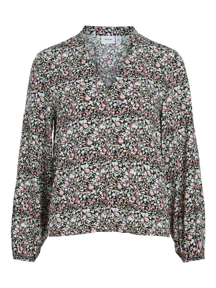 VITULLINA NIE V-NECK L/S TOP/SU/LC
