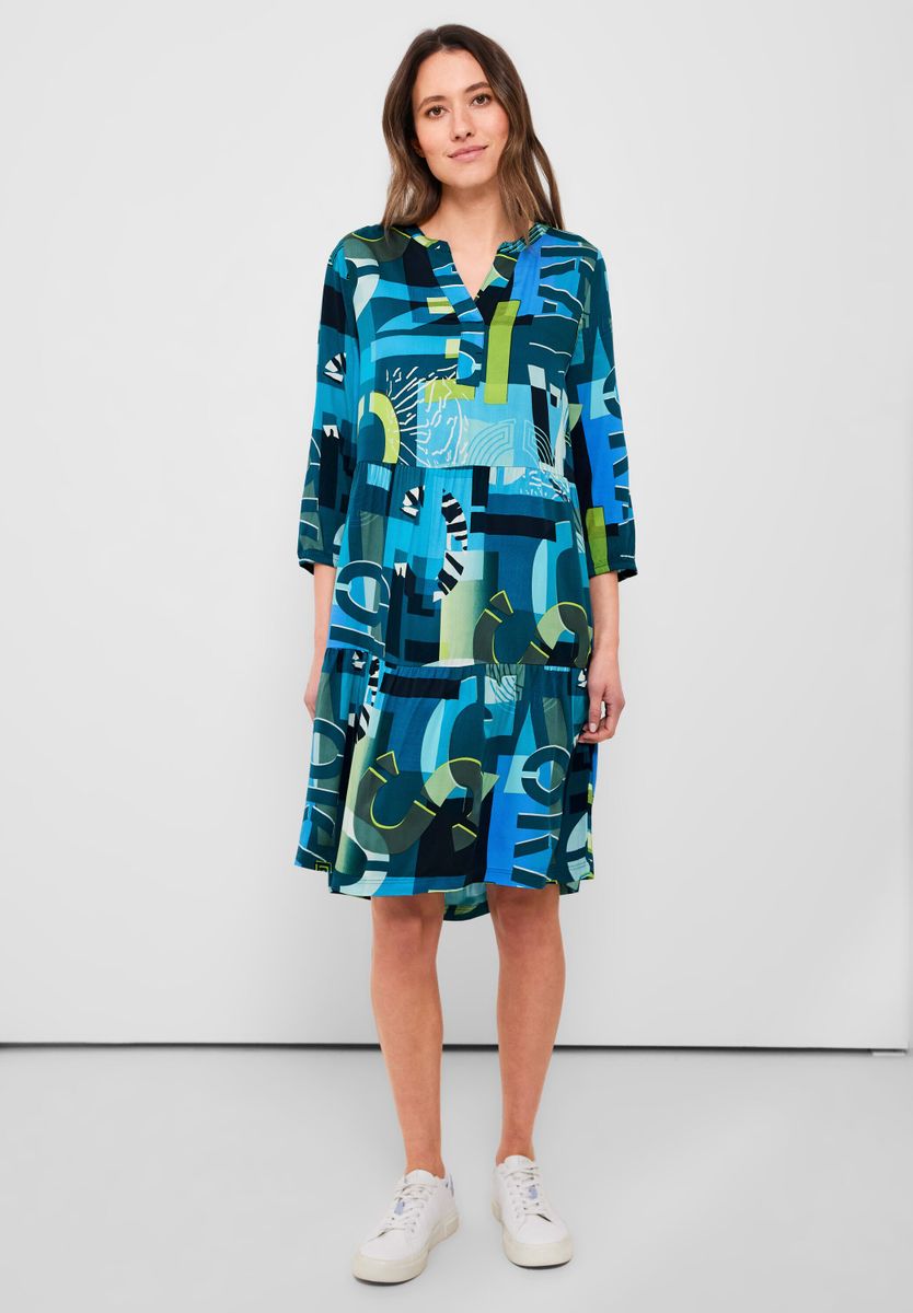 Multicolor Print Kleid