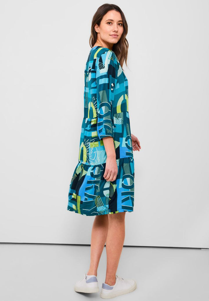 Multicolor Print Kleid