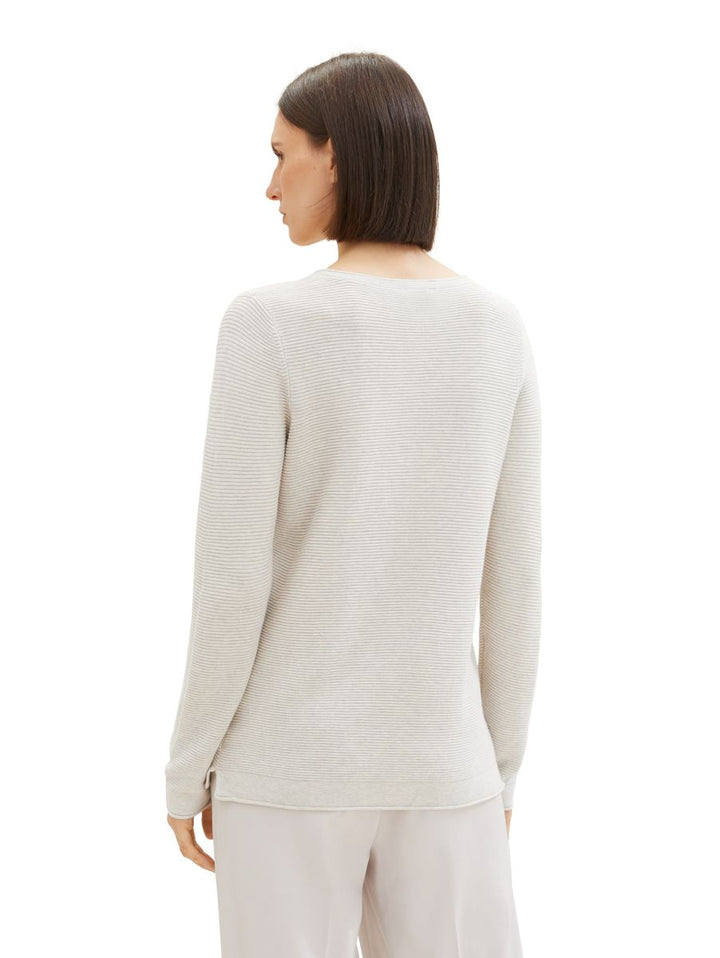Strickpullover mit Rundhalsausschnitt