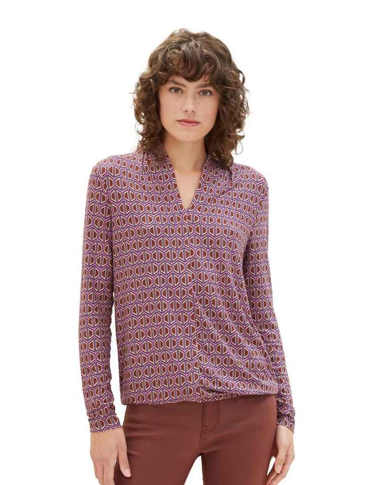 Langarmshirt mit Allover-Print