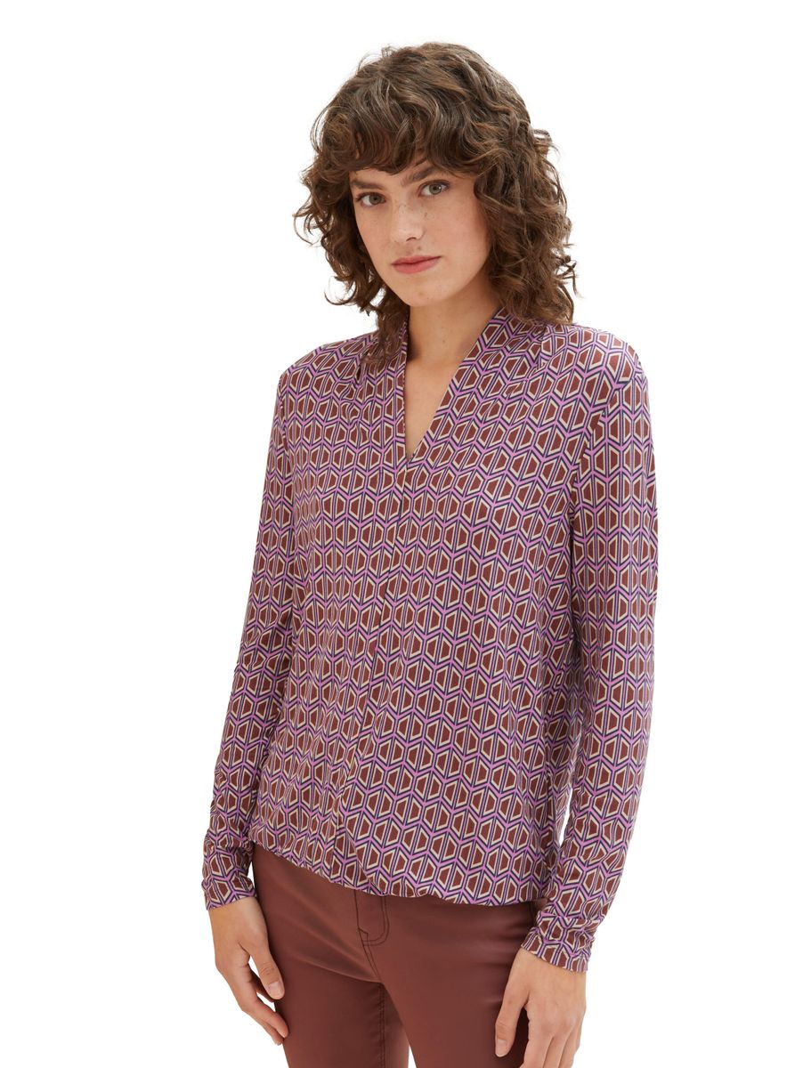 Langarmshirt mit Allover-Print
