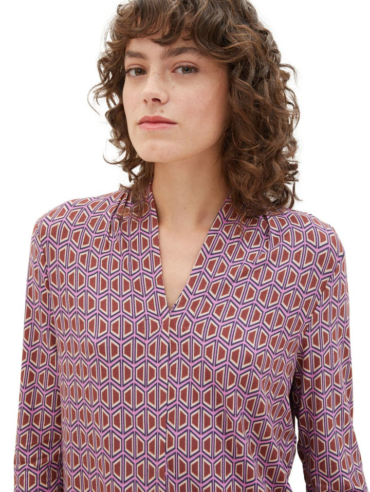 Langarmshirt mit Allover-Print