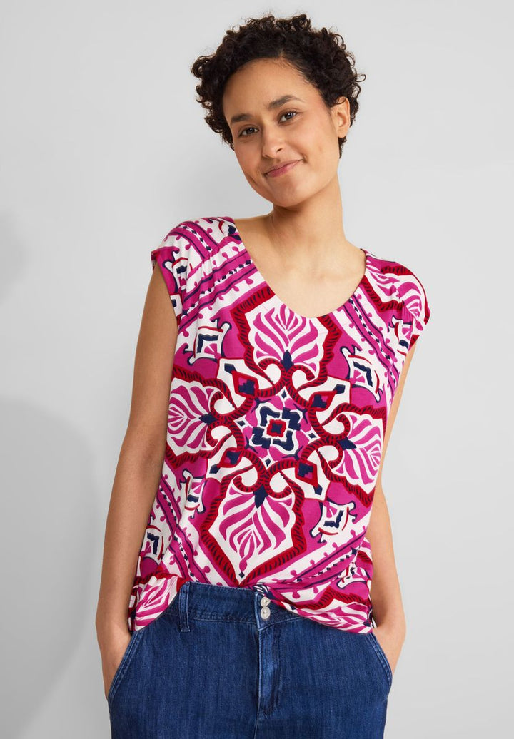 Jersey Top mit Print