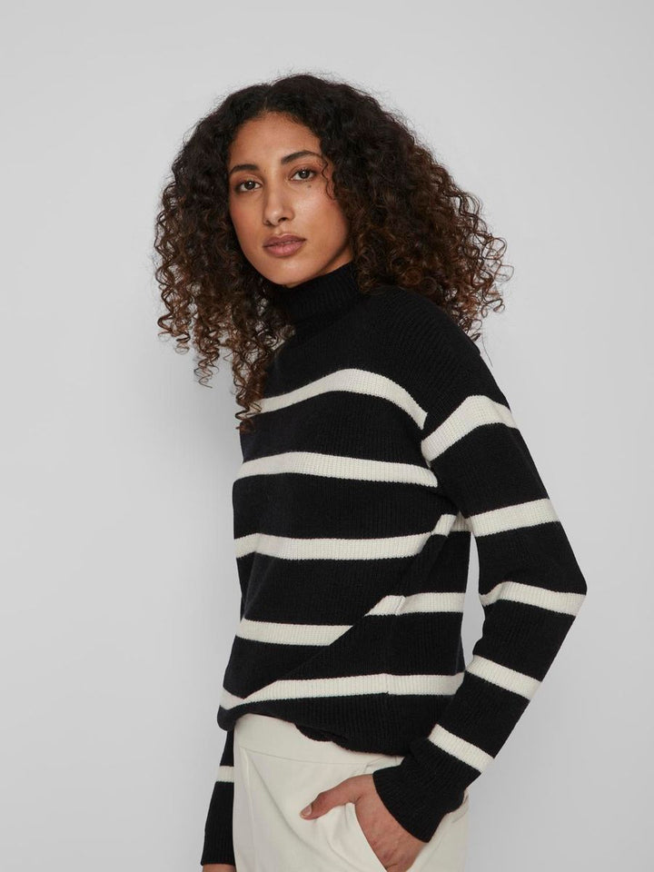 VIRIL MOCKNECK L/S  KNIT RIB TOP 2- NOOS