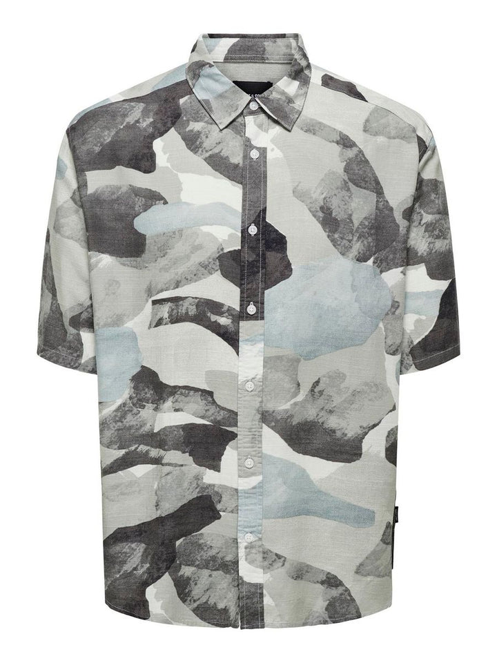 ONSBUD LIFE SS RLX AOP LINEN SHIRT NOOS