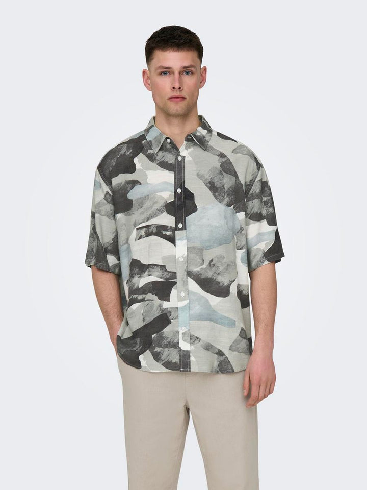 ONSBUD LIFE SS RLX AOP LINEN SHIRT NOOS