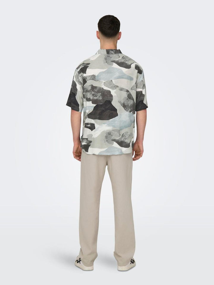 ONSBUD LIFE SS RLX AOP LINEN SHIRT NOOS