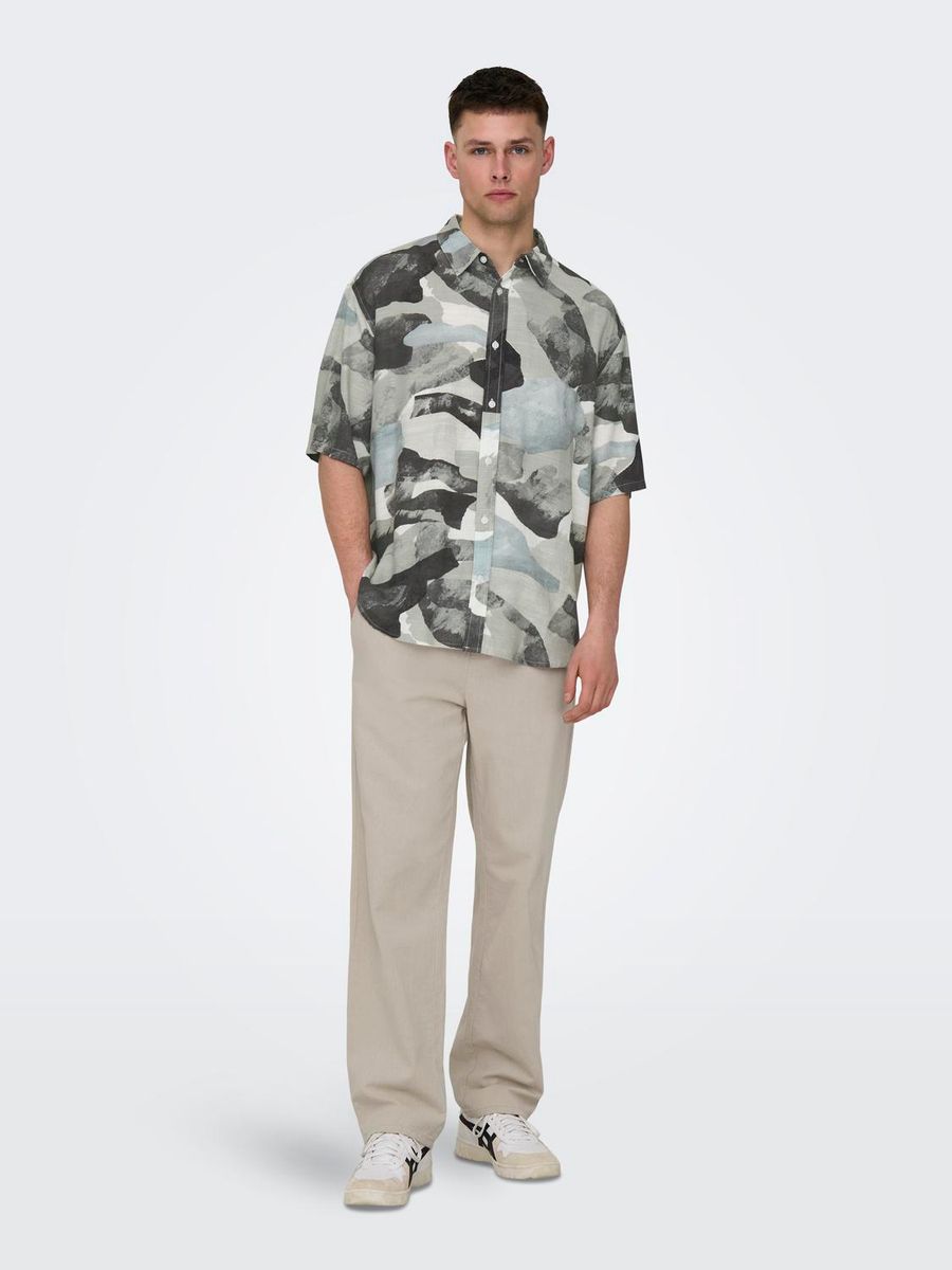 ONSBUD LIFE SS RLX AOP LINEN SHIRT NOOS