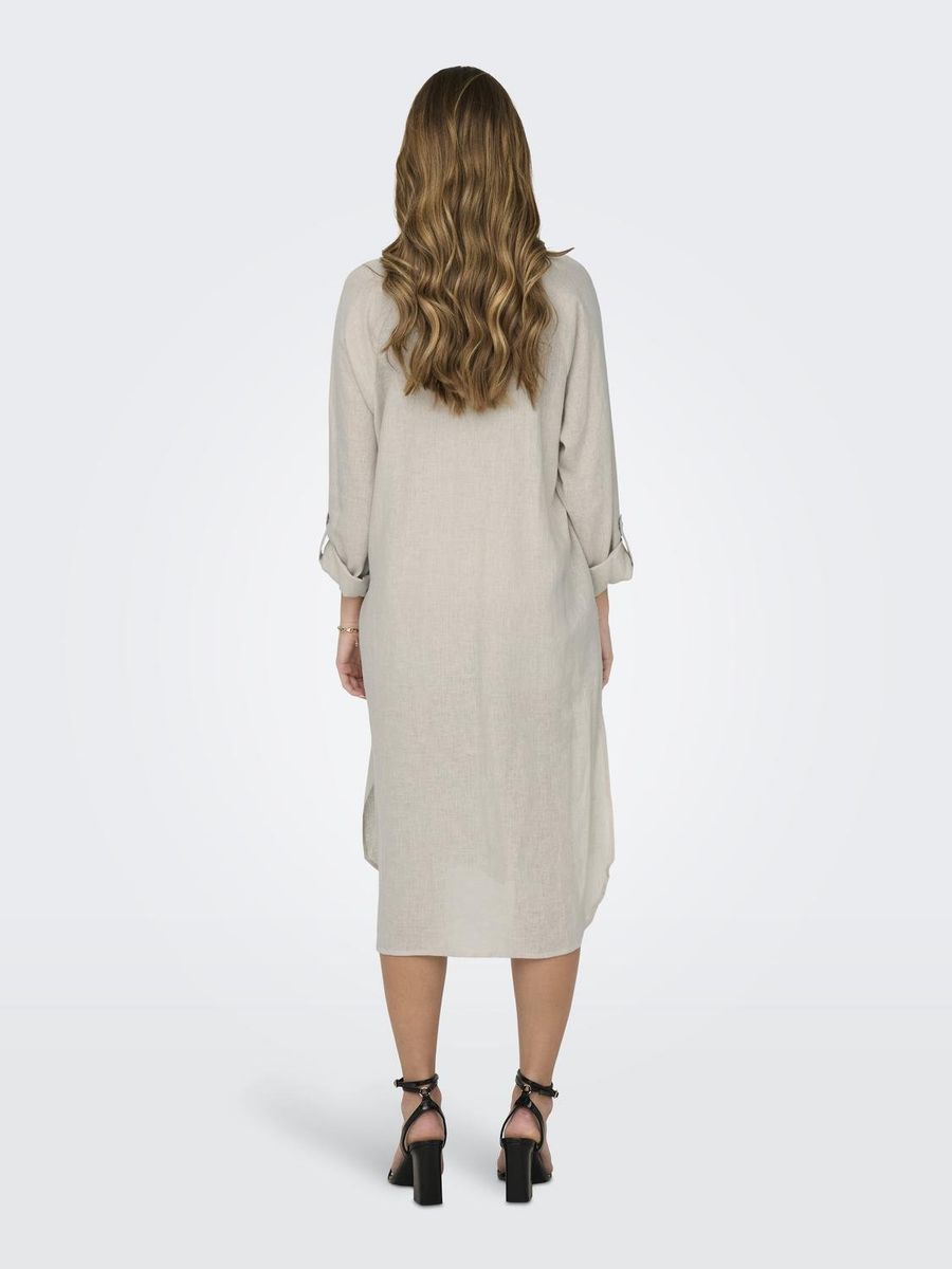 ONLTOKYO L/S LINEN BLEND DRESS PNT NOOS