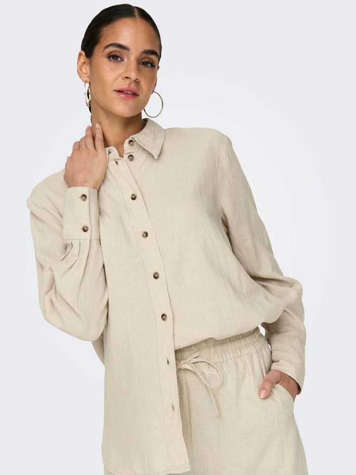 JDYSAY L/S LINEN LOOSE SHIRT WVN NOOS