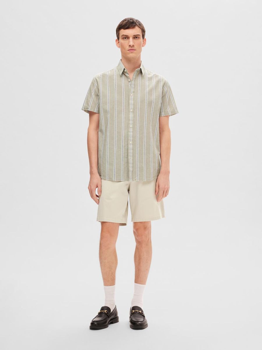 SLHREG-NEW LINEN SHIRT SS NOOS