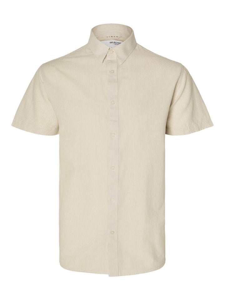 SLHREG-NEW LINEN SHIRT SS NOOS