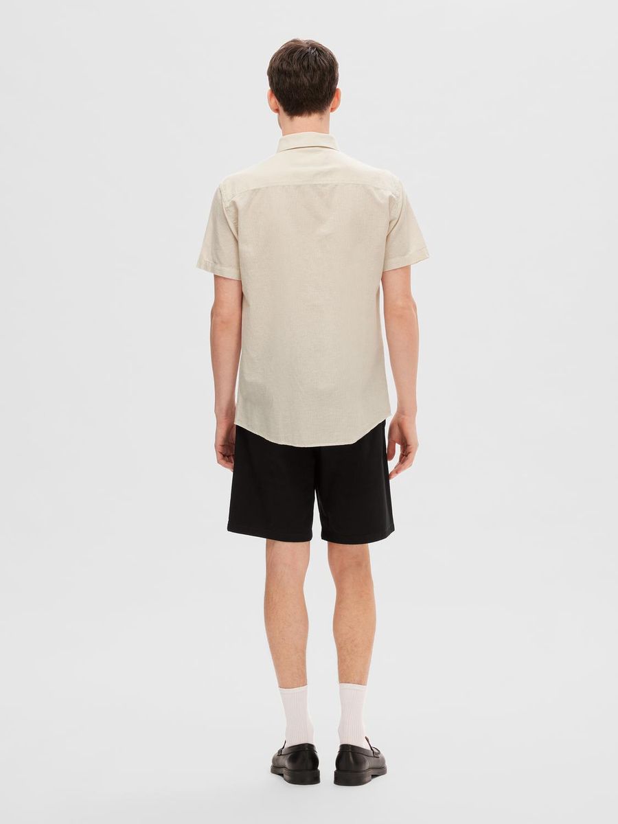 SLHREG-NEW LINEN SHIRT SS NOOS