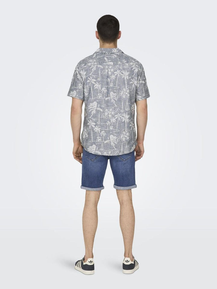 ONSCAIDEN SS RESORT AOP LINEN SHIRT NOOS