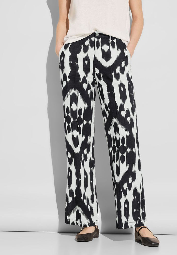 Leinenhose mit Print