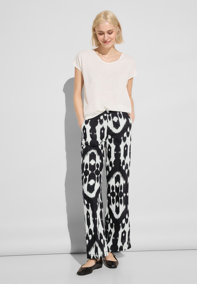 Leinenhose mit Print