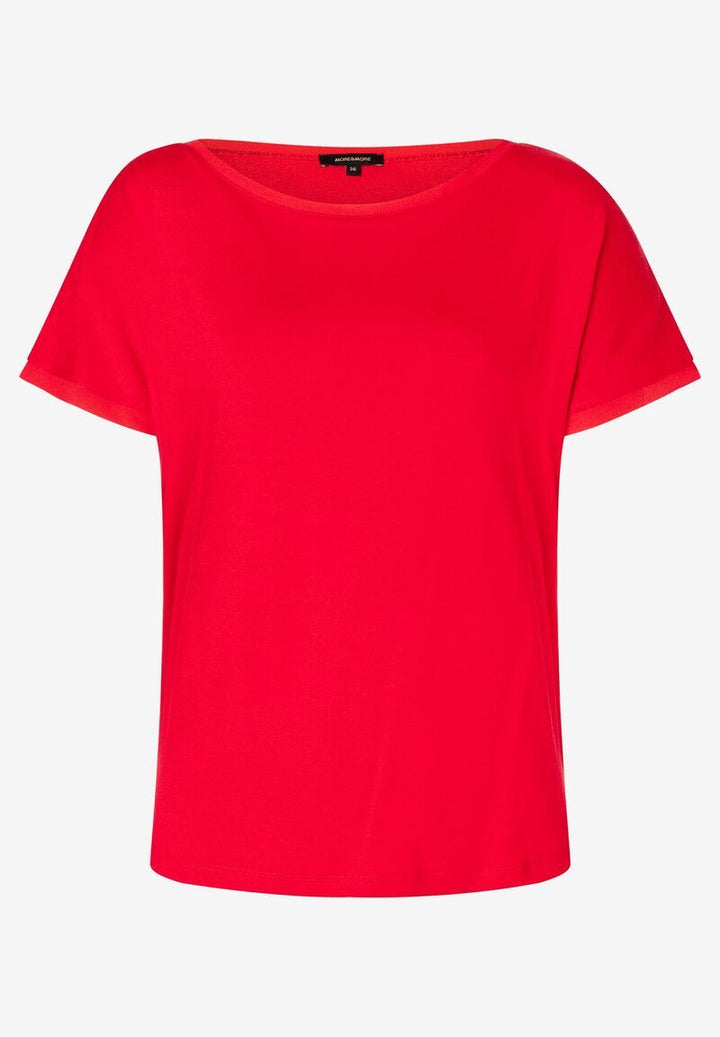 T-Shirt mit Chiffonkante  rot  Frühjahrs-Kollektion