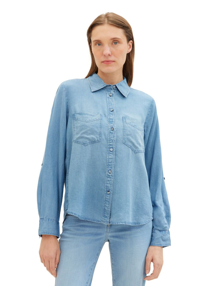 Bluse mit Brusttaschen