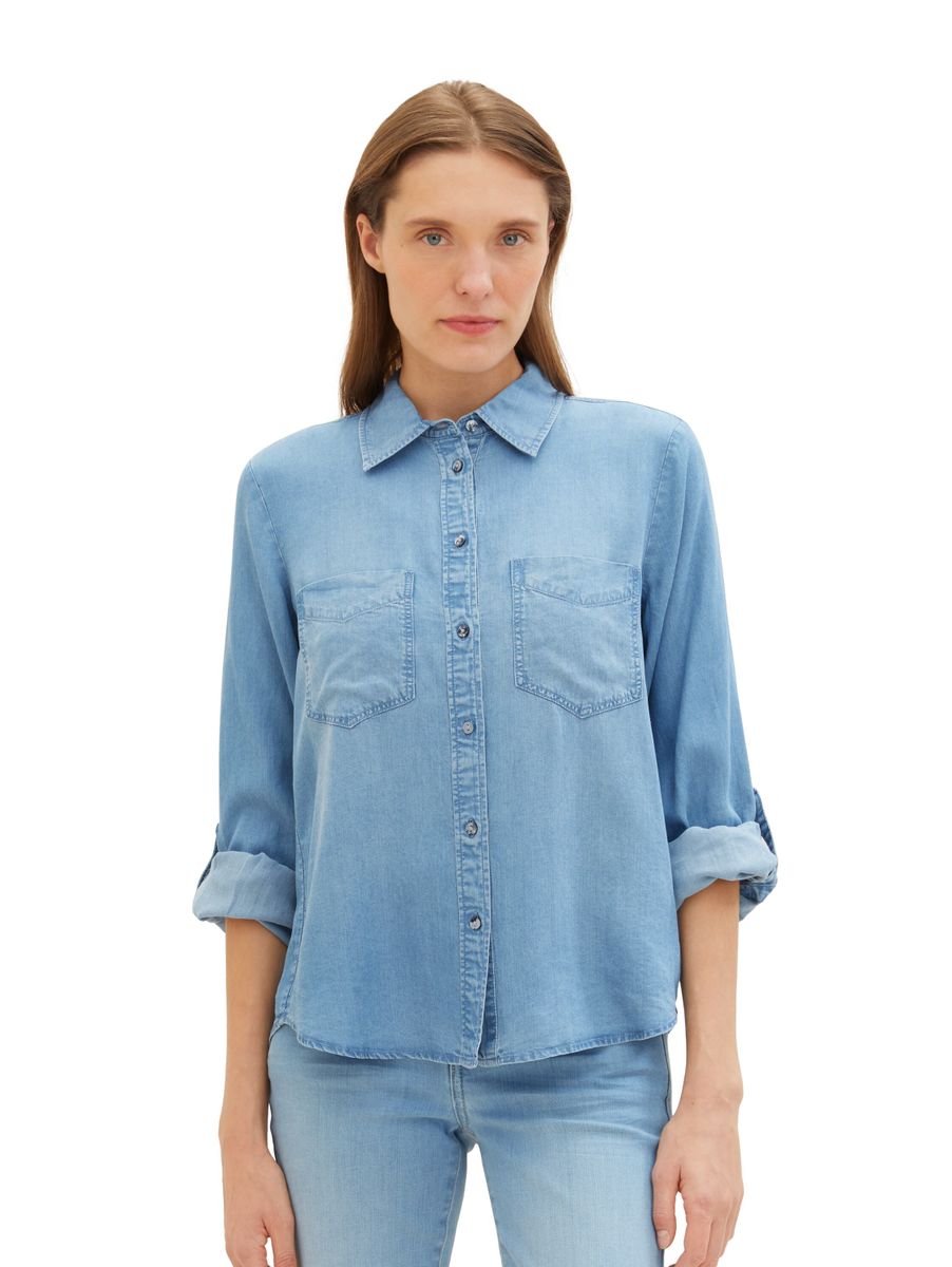 Bluse mit Brusttaschen