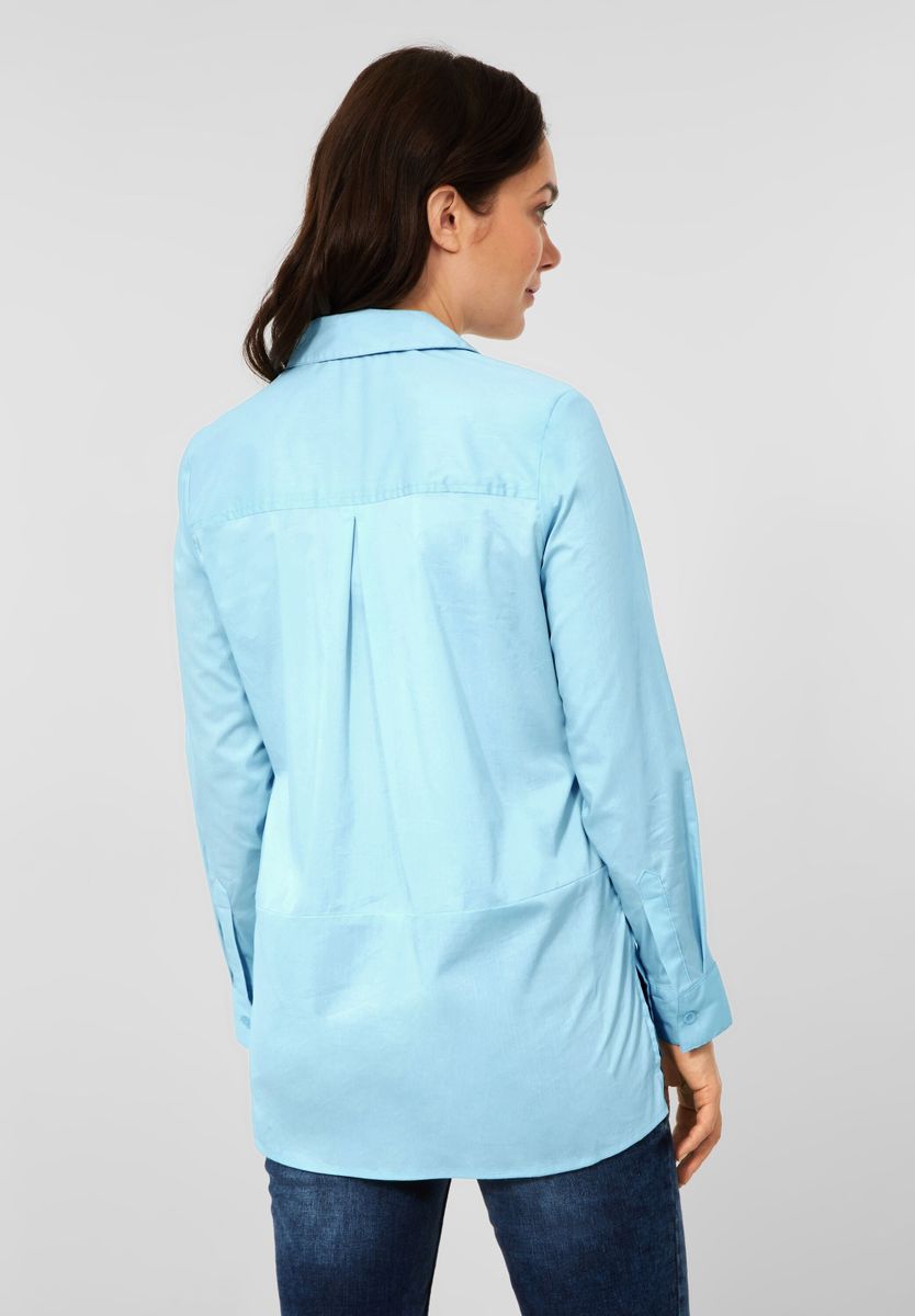 Longbluse mit Knopfleiste