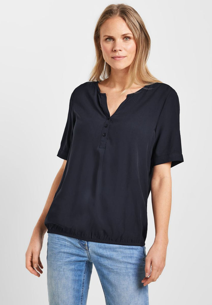 Unifarbene Basic Bluse