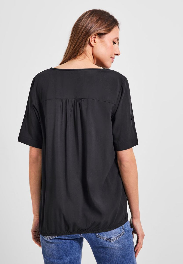 Unifarbene Basic Bluse