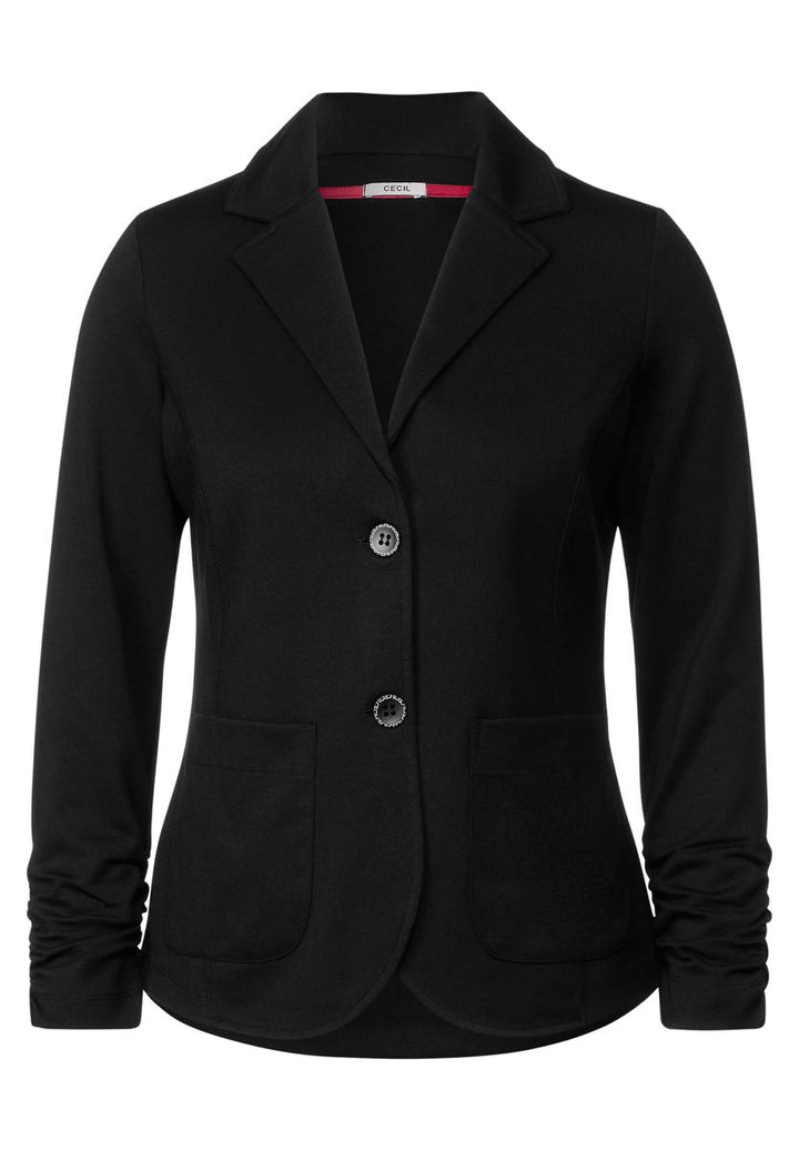 Sweatblazer mit Raffdetails