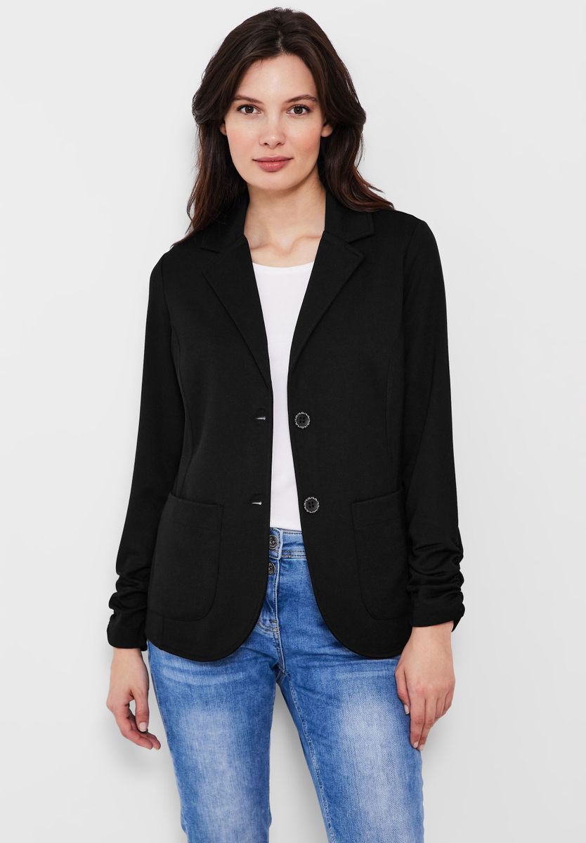 Sweatblazer mit Raffdetails