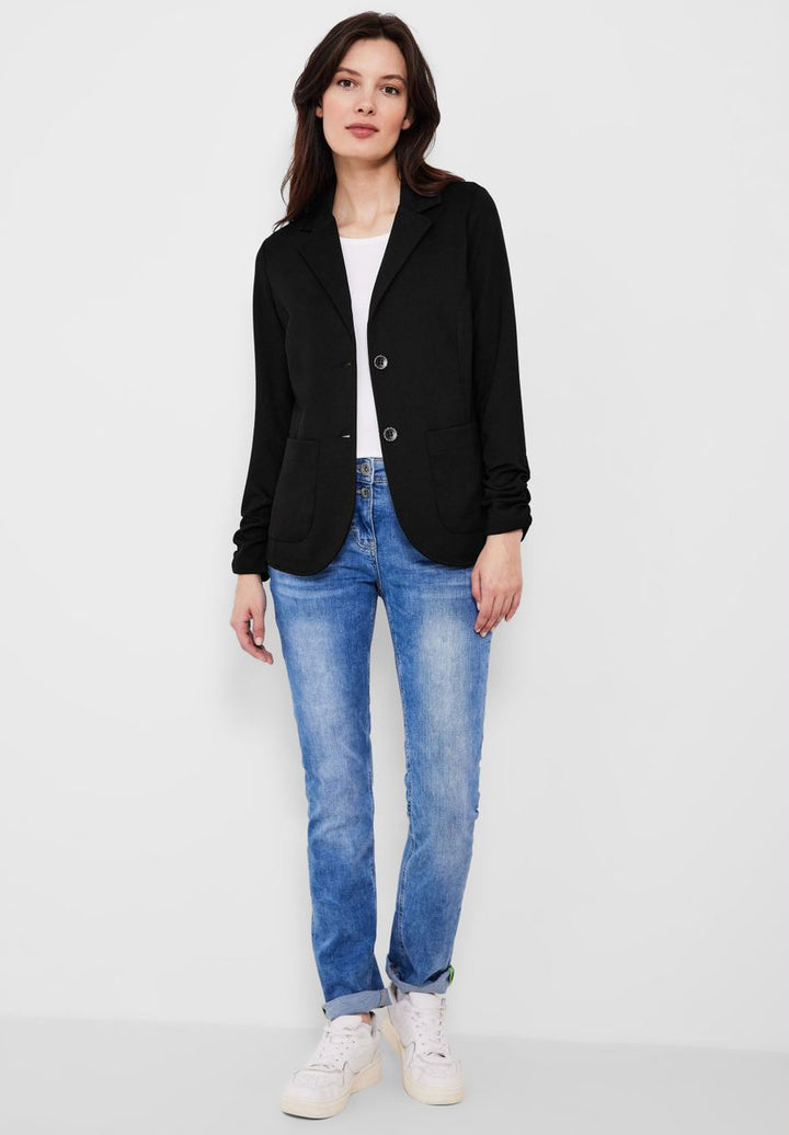 Sweatblazer mit Raffdetails