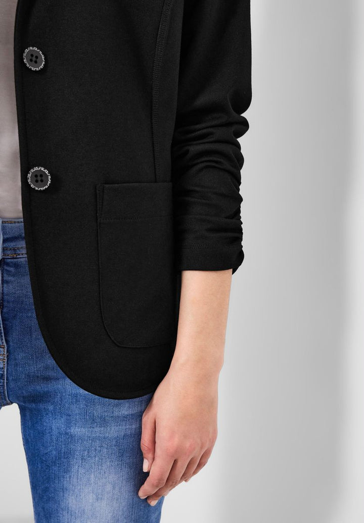 Sweatblazer mit Raffdetails