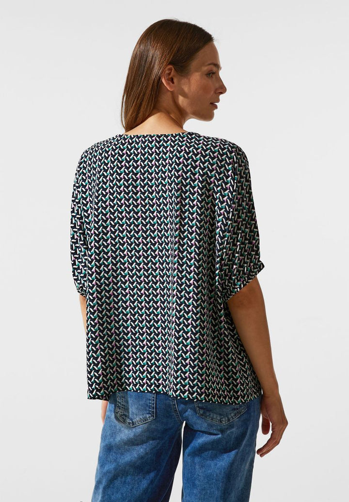 Bluse mit Minimalmuster