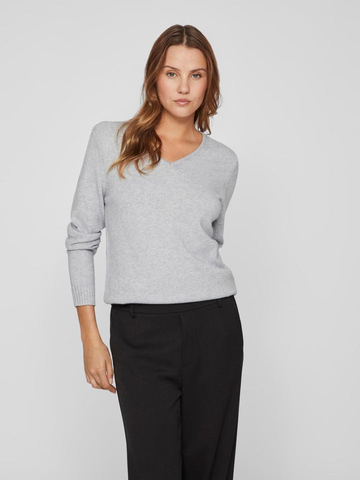 VIRIL V-NECK L/S  KNIT TOP - NOOS