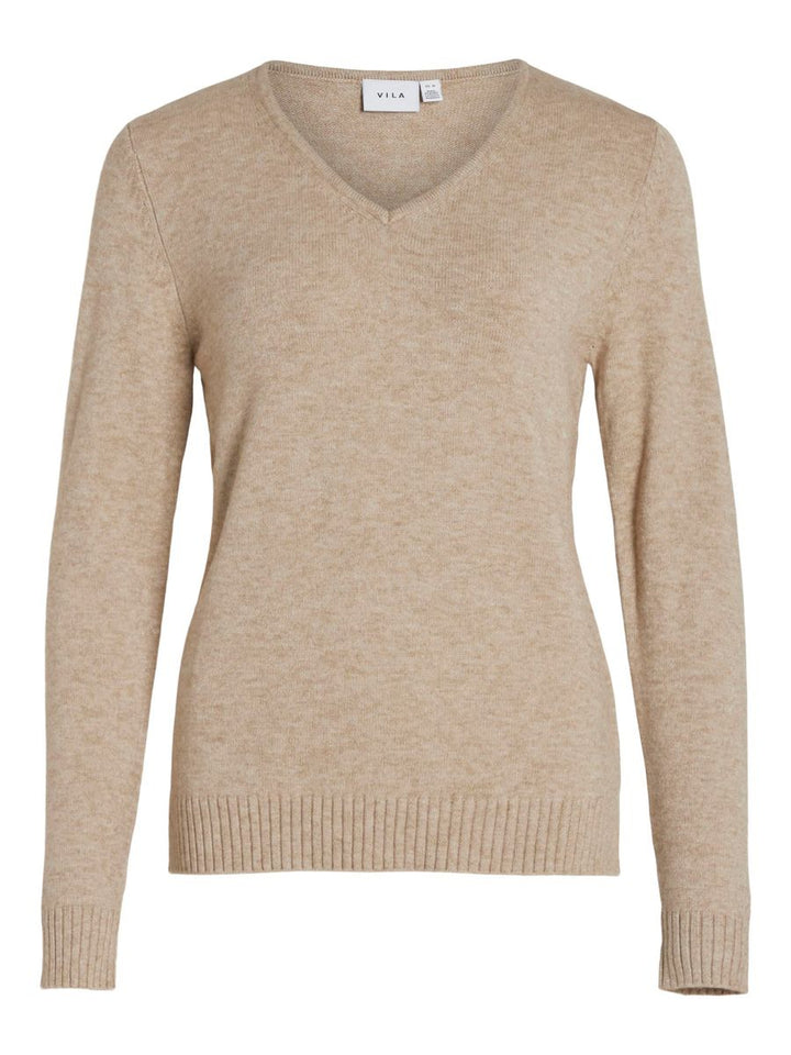 VIRIL V-NECK L/S  KNIT TOP - NOOS