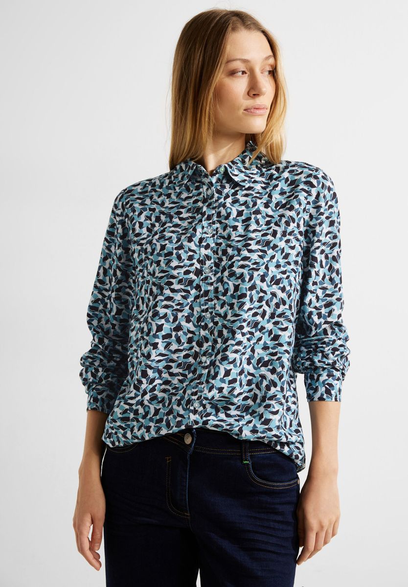 Bluse mit grafischem Print