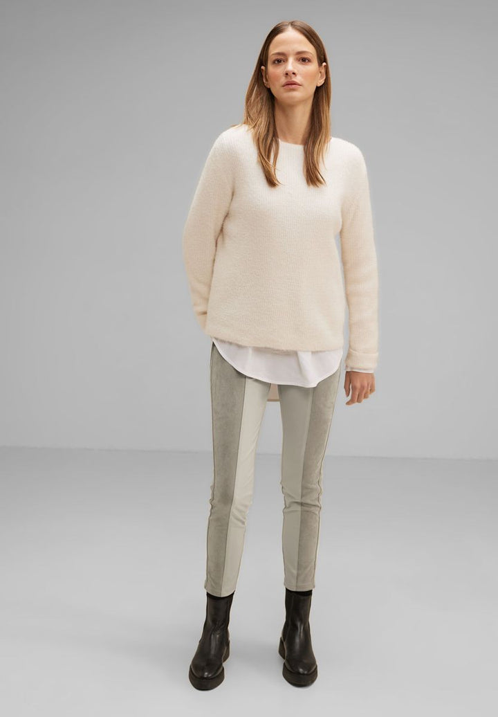 Skinny Fit Materialmix Hose