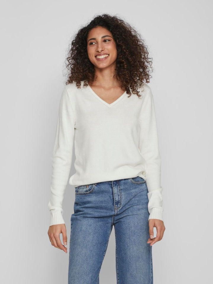 VIRIL V-NECK L/S  KNIT TOP - NOOS