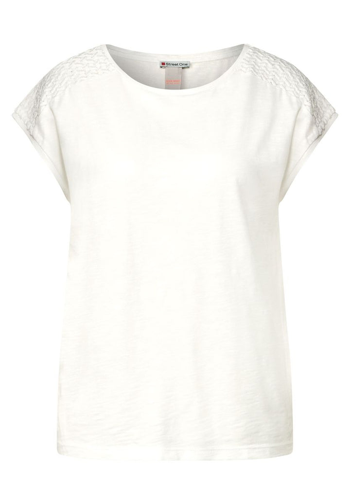 Shirt mit Spitzeneinsatz